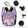 Personalized Sofia the First 3 Piece Backpack Set. Ergonomic Kids School Bag, Insulated Lunch Box & Pencil Case Bundle