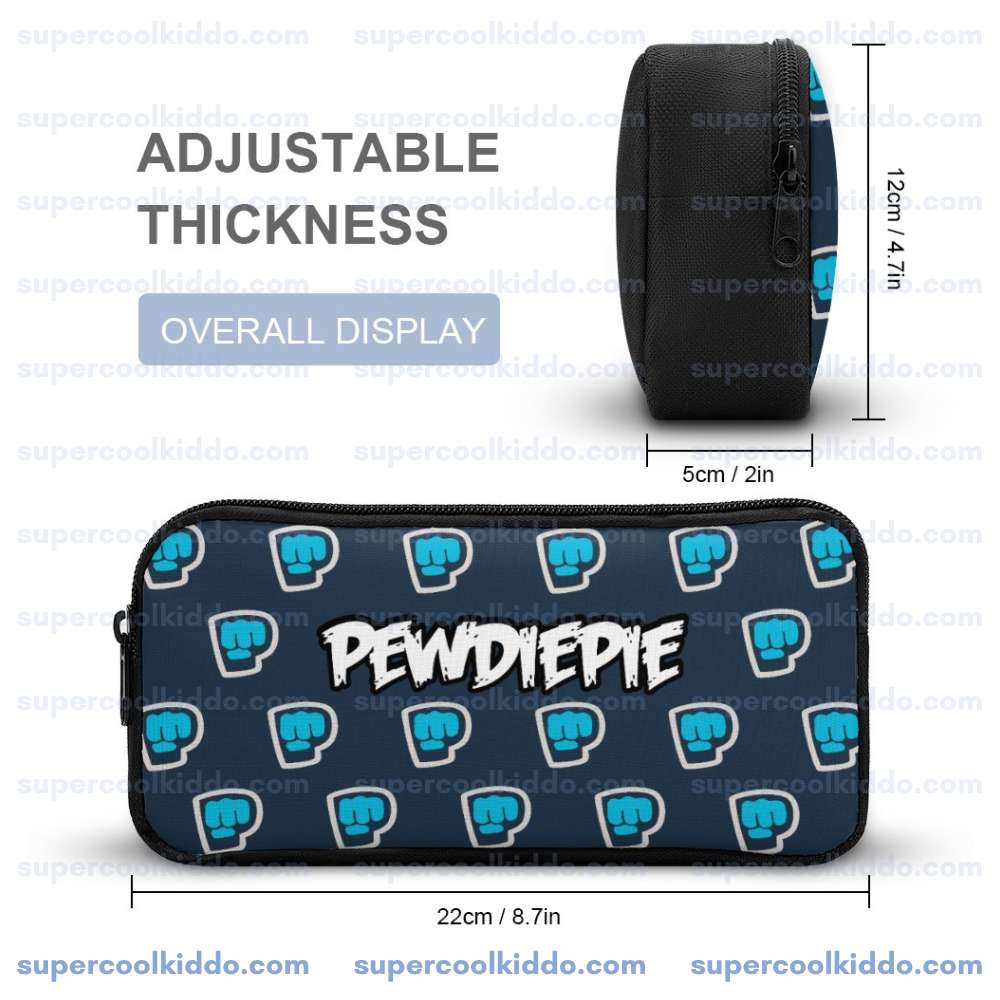 PewDiePie, 3 Piece Gamer Backpack Set with Insulated Lunch Bag and Pencil Case, Brofist School Bag Set