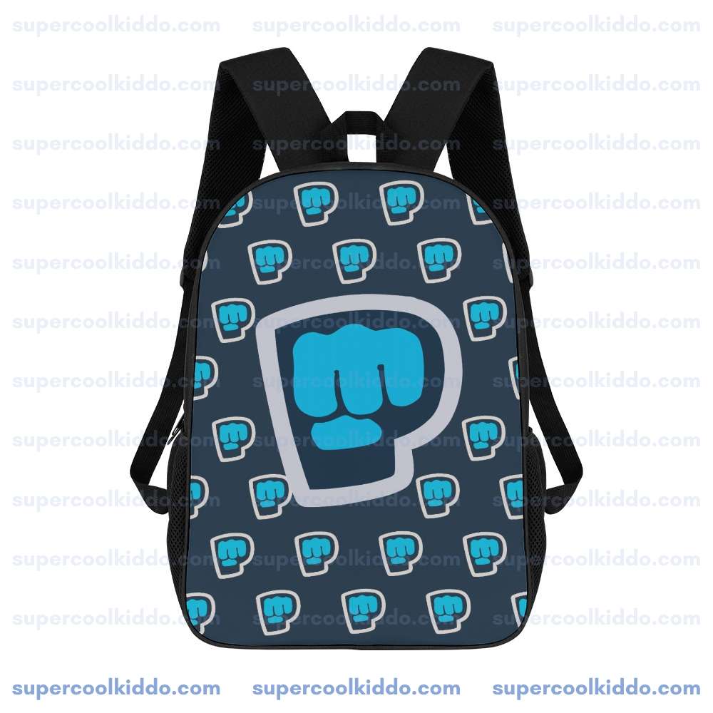 PewDiePie, Gamer Brofist Pattern Backpack, Heavy Duty 600D School & Travel Daypack