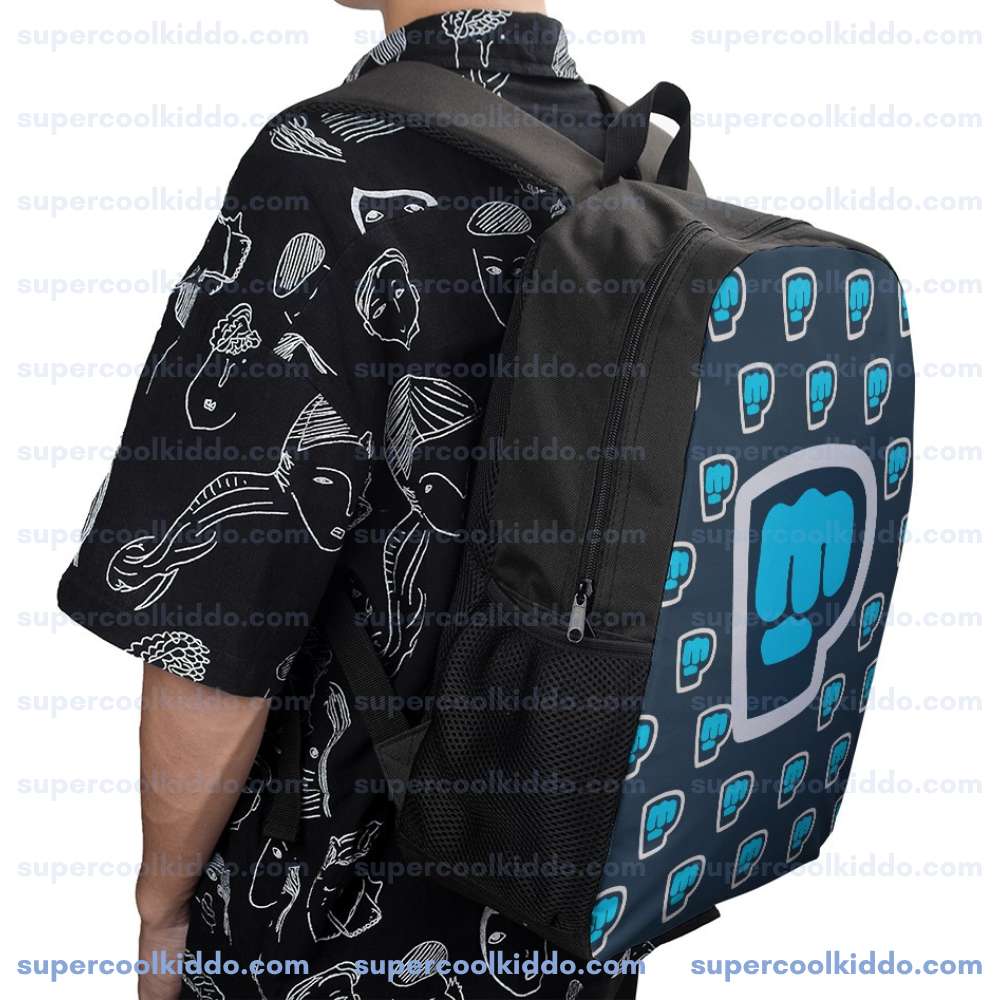PewDiePie, Gamer Brofist Pattern Backpack, Heavy Duty 600D School & Travel Daypack