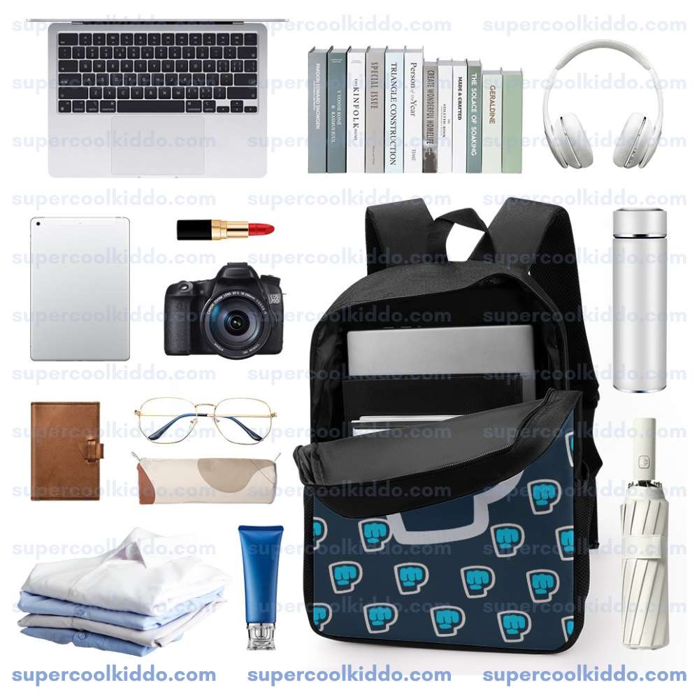 PewDiePie, Gamer Brofist Pattern Backpack, Heavy Duty 600D School & Travel Daypack