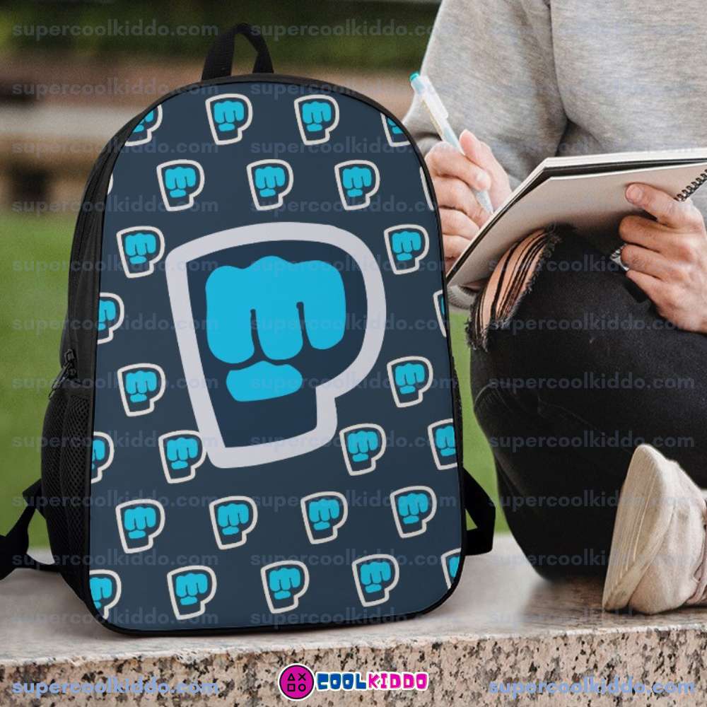 PewDiePie, Gamer Brofist Pattern Backpack, Heavy Duty 600D School & Travel Daypack
