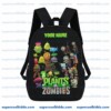 Plants vs Zombies - Personalized Kids Gaming Backpack - Durable School Daypack & Travel Laptop Bag
