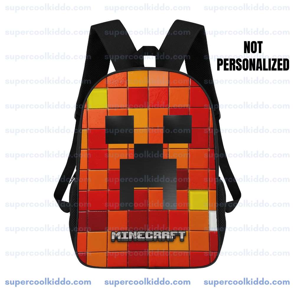 Preston Playz Minecraft, Fire Pixel Gamer Backpack, Kids School Daypack and Travel Bag