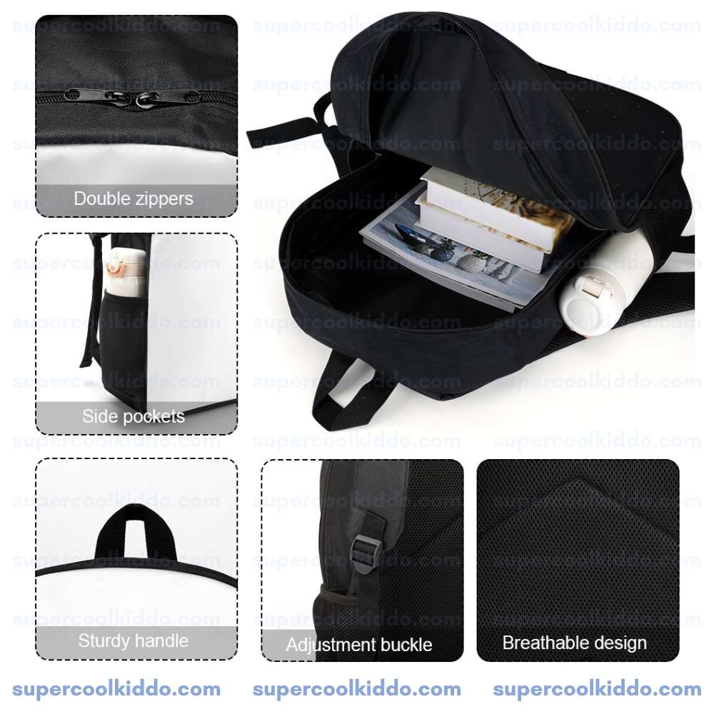 PrestonPlayz, Dripping Flame Fire Graphic Backpack, Kids and Teens School Daypack and Travel Bag