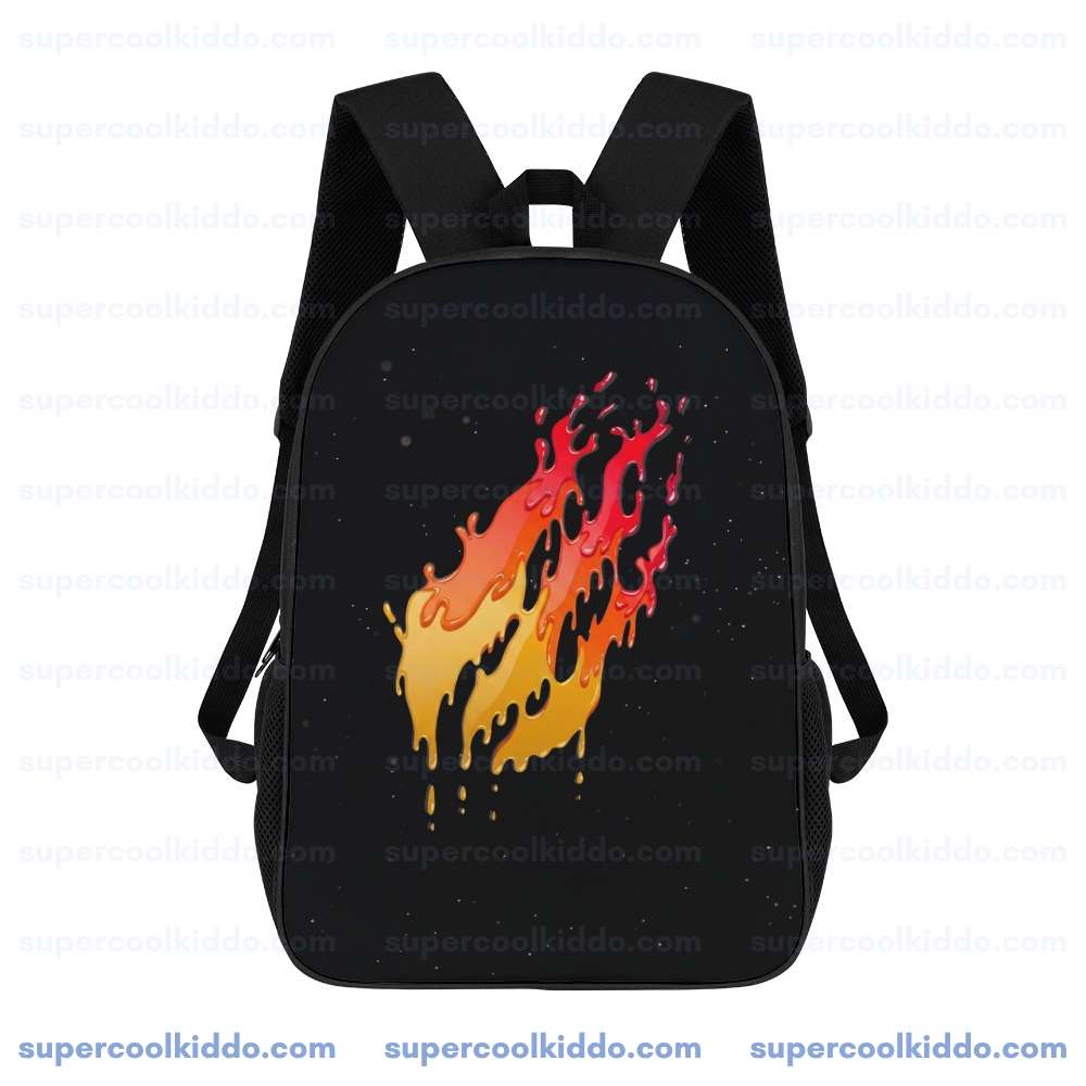 PrestonPlayz, Dripping Flame Fire Graphic Backpack, Kids and Teens School Daypack and Travel Bag