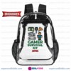 Roblox Brookhaven Clear Backpack, Gamer Survival Kit Transparent School Bag, Durable PVC Heavy Duty Bookbag for Kids and Teens Gamers