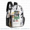 Roblox Brookhaven Clear Backpack, Gamer Survival Kit Transparent School Bag, Durable PVC Heavy Duty Bookbag for Kids and Teens Gamers