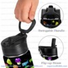 Personalized Plants vs Zombies Kids Stainless Steel Water Bottle with Straw Lid, 12 oz Double Wall Insulated Tumbler