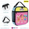 Lalaloopsy Insulated Lunch Bag Cute Reusable Lunch Box Thermal Tote Bag with Side Pocket for Kids Girls School Travel Picnic