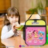 Lalaloopsy Insulated Lunch Bag Cute Reusable Lunch Box Thermal Tote Bag with Side Pocket for Kids Girls School Travel Picnic