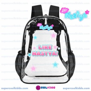 Like Nastya Clear Backpack, Cute Transparent Daypack for Concerts, Girls and Fans