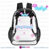 Like Nastya Clear Backpack, Cute "Stay Happy" Transparent Daypack for Concerts, School and Fans