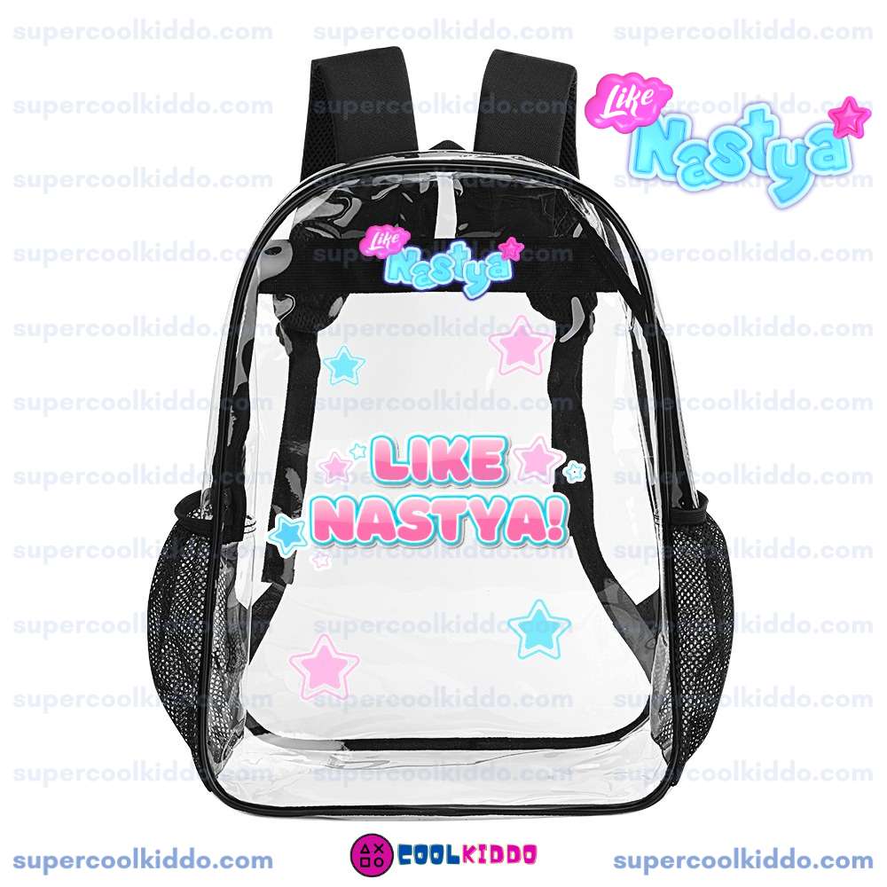 Like Nastya Clear Backpack, Cute Transparent Daypack for Concerts, Girls and Fans