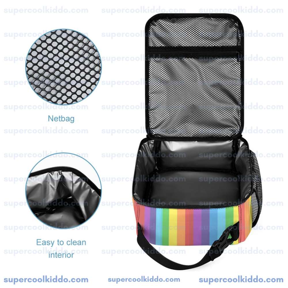 Numberblocks Insulated Lunch Bag Cute Reusable Lunch Box Thermal Tote Bag with Side Pocket for Kids School Travel Picnic