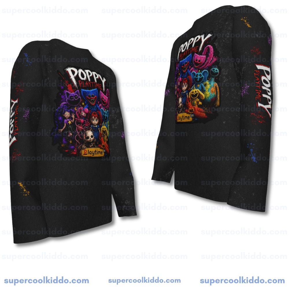 Poppy Playtime 5 Kids Long Sleeve T-Shirt – Soft Milk Silk Graphic Youth Crew Neck Apparel