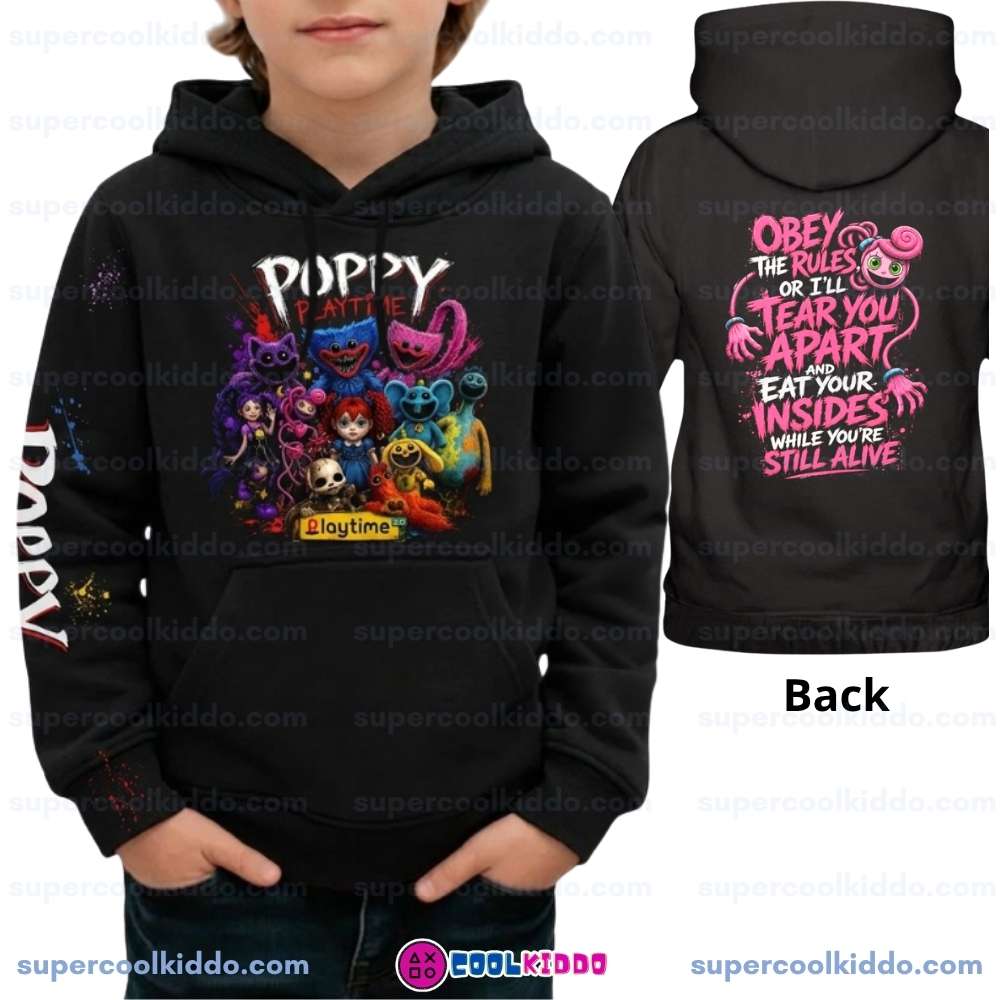 Poppy Playtime All-Over Print Kids Hoodie – Gamer Pullover Sweatshirt for Boys & Girls Cool Kiddo 10 Poppy Playtime All-Over Print Kids Hoodie – Gamer Pullover Sweatshirt for Boys & Girls