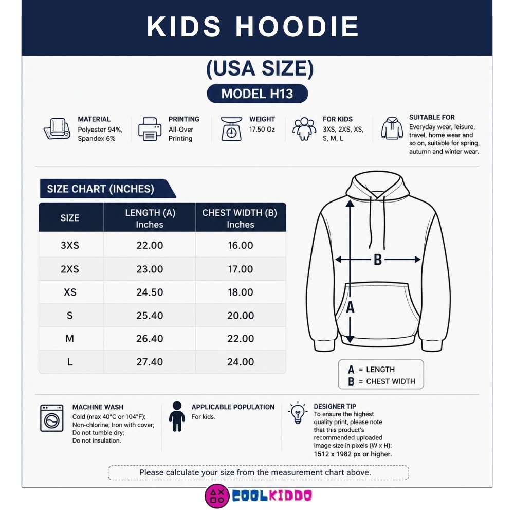 What's The Time Playtime Kids Hoodie – Huggy Wuggy Gamer Pullover Sweatshirt for Boys & Girls
