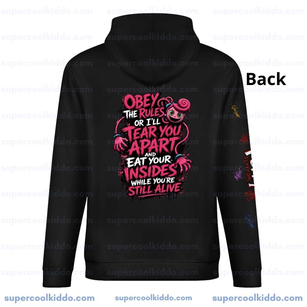 Poppy Playtime Adult Hoodie – 100% Cotton Loose Fit Gaming Pullover Sweatshirt